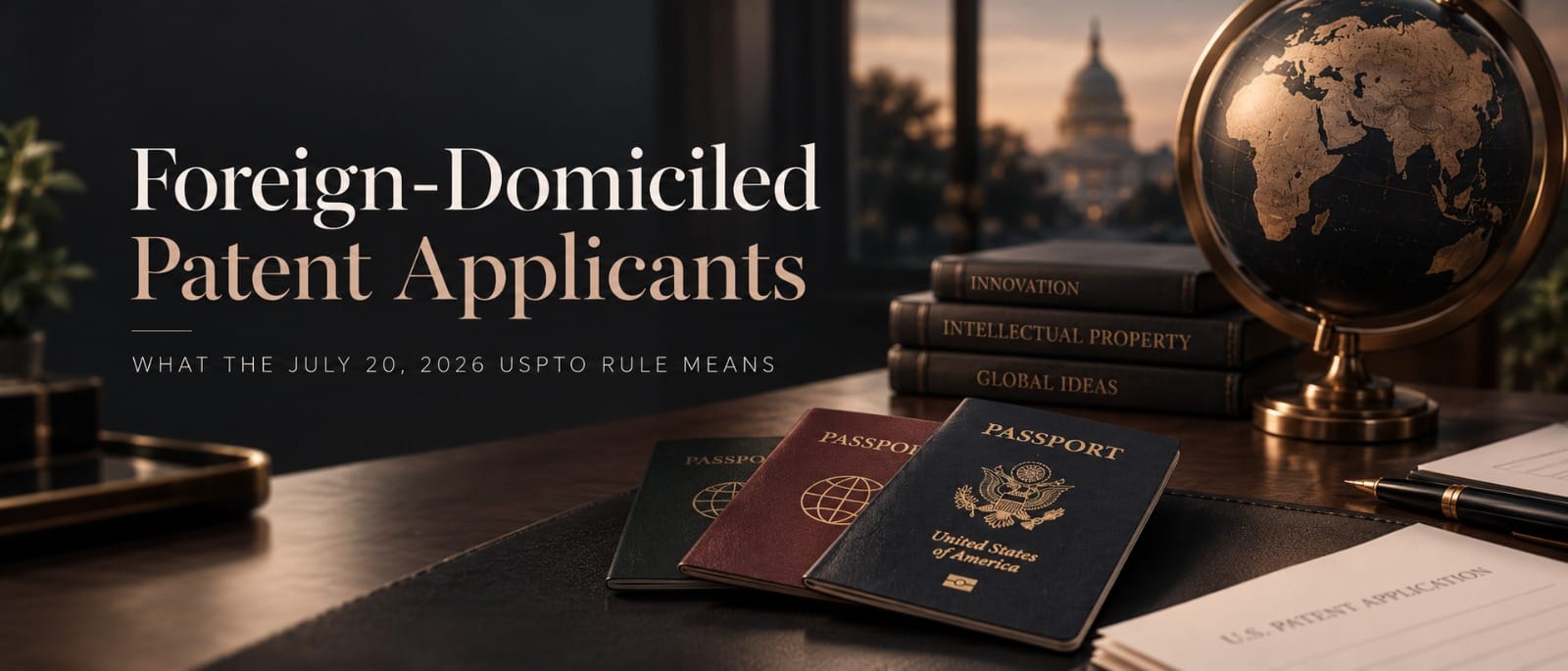 Foreign-Domiciled Patent Applicants Now Need a USPTO-Registered Patent Practitioner: What the July 20, 2026 Rule Means